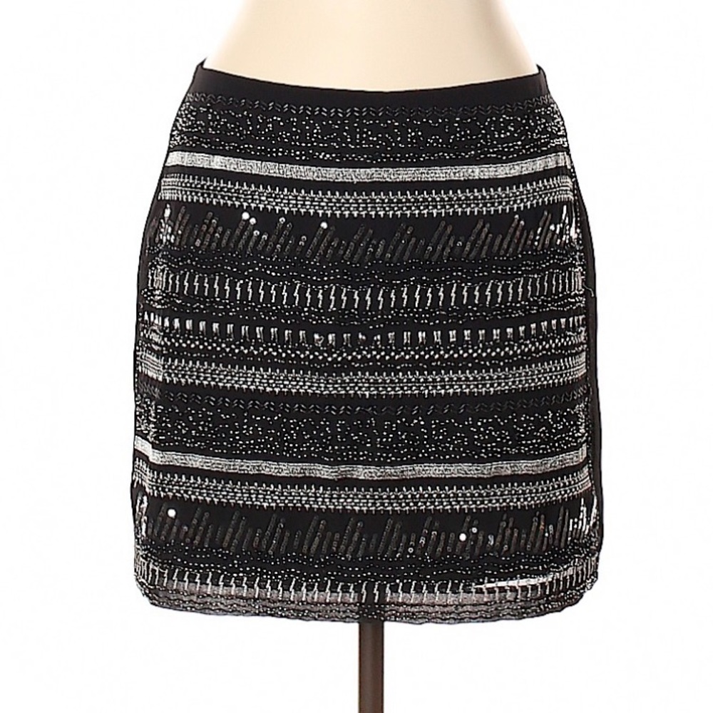 H&M embellished Black skirt size 10